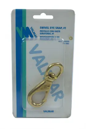 63232 Valmar Rope Swivel Eye Snap Hook 3-1/4 Inch X 3/8 Universal Application Model