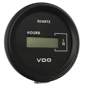 331-5 Vdo 754059082455 Cockpit Marine 52mm 2-1/16 Inch Lcd Hourmeter - Black Dial/chrome Bezel