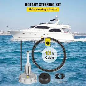 Vevor 739210244309 Boat Steering System Outboard Kit 13ft Cable Black #2