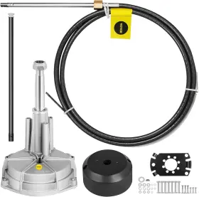 Vevor 739210244309 Boat Steering System Outboard Kit 13ft Cable Black