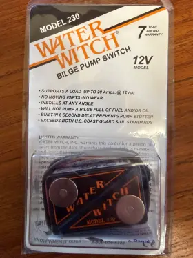 230-12v Water Witch Inc Bilge Switch 230 12 Volt Pump Not Included