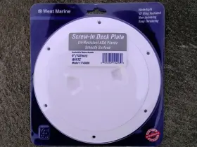 11743036 West Marine 6 Inch Screw-in Deck Plate White