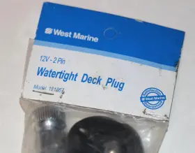 181867 West Marine Watertight Deck Plug 12v - 2 Pin Electrical Connector Model