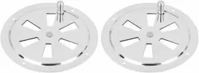 A20081100ux0001 X Autohaux 2pcs 5 Inch Marine Boat Louvered Ventilation Vent 316 Stainless