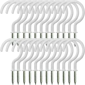 Xtieksh 788666541203 24 Pack Ceiling Hooks For Hanging Plants - 2.2 Inches Heavy 2.9 White