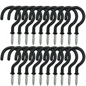 Xtieksh 788666671115 24 Pack Ceiling Hooks For Hanging Plants - 2.2 2.9 Inches Black