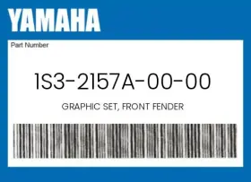 1s3-2157a-00-00 Yamaha Genuine Graphic Set Front Fender -