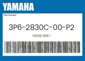 3p6-2830c-00-p2 Yamaha New Genuine Oem Visor Side 1 - 3p6-2830c-00-p2 Yamaha New Genuine Oem Visor Side 1 -