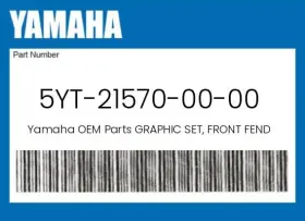 5yt-21570-00-00 Yamaha Genuine Graphic Set Front Fender -
