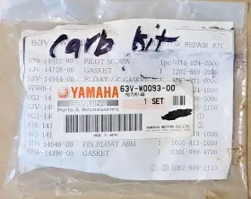 63v-w0093-00 Yamaha New Oem Outboard Carb Kit #