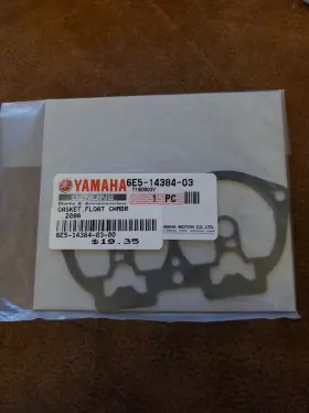 6e5-14384-03 Yamaha Genuine Float Chamber Gasket Oem New Factory Boat Parts