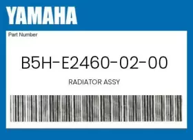B5h-e2460-02-00 Yamaha New Genuine Oem Radiator Assy - B5h-e2460-02-00 Yamaha New Genuine Oem Radiator Assy -