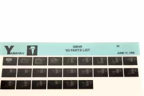Yn005-28 Yamaha Oem 1993 3mhr Parts List Microfiche #3