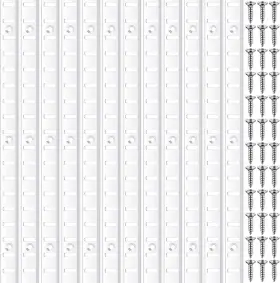 Pilaster-18 Yaocom 12 Pcs 36 Inch Shelf Pilaster Metal Mortise Mount Strip White