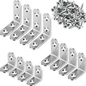 Ldb-lc001 Yewlaca Stainless Steel Corner Braces - 90 Degree 3 Size/ 1in/ 1.2in/ 1.57in Silver