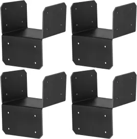 Qg15-b-t4-b Yidu69q 4 Pcs 6x6 Black Joist Anchor Connector For Nominal 6 X Lumber