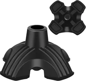 Yojor 723497548199 Walking Cane Tip Self Standing Quad Replacement For 3/4 Black