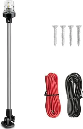 3-nautical Young Marine Lt-1001 Boat Anchor Light Mile White Led 25 Foldable