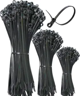 Dkzd-300p Yoyoellafa 300pcs Zip 6&apos &apos /8.6&apos /12 Inch -screw Hole 300pack Black