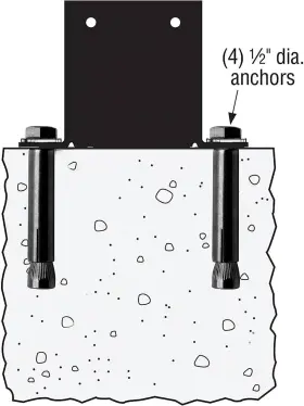 Mzj-01 Zlinke 6 Pcs Metal 4 Post Base Brackets Inner Size Pack Black 6pcs #3