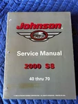 2000 Ss Johnson Outboard Evinrude 40HP-70HP Service Manual. Fixed Price $14.95.