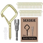 35PCS Eye Screw Hooks For Hanging Heavy Duty With Safety Buckle.metal Ceiling.... Fixed Price $22.17.
