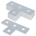 Heneng 6 Pcs Shaped Flat Plate Fitting For 1-5/8" Strut Channel, Silver. Fixed Price $28.45.