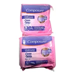 12 Count Women 2XL Composure Underwear 64"-80 Maximum Absorbency Dri-fit. Fixed Price $24.99.