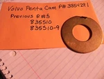 Volvo Penta Marine Cam P# 3854291 Previous And 835510-9 Factory Oem !!. Fixed Price $28.00.