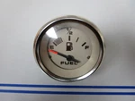 New Oem 63566 Teleflex Beige Fuel Gauge Chrome Bezel 0720. Fixed Price $25.00.