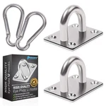 Pamazy 2PCS M8 Premium Heavy Duty Square Stainless Steel Pad Eye Hooks Sliver. Fixed Price $22.69.
