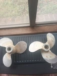Vintage Oem Omc 1972 Johnson 9.5 Outboard Motor 3 Blade Propellers. Fixed Price $80.00.