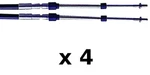 4 Pack 26 Ft Xtreme Control Cables Fits Honda Suzuki Tohatsu Yamaha Nissan. Fixed Price $381.35.