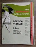 1974 Johnson 9.9 Hp Outboard Service Manual Jm 7404. Fixed Price $29.99.