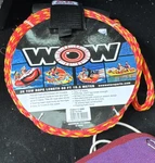 Wow 11-3000 Rope 60 Ft 18.3 Meter 1-2 Person Water Tubing Towables. Fixed Price $35.00.