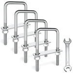 Srztxu 4 Sets M8 Square U-bolts,u-bolts 2 Inch 50MM 100MM, Silver. Fixed Price $25.05.