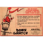 Down The Hatch Private Banquet West Dundee Il 1980 Crystal Lake Ad SAH1-2. Fixed Price $28.50.