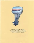 Evinrude & Johnson, Early 9.5-25 Hp Outboard Service Manual. '69-'78. Fixed Price $19.50.