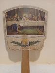 Original 1946 Chevrolet Dealership Litho Fan East Texas Motor Co The Last Supper. Fixed Price $40.00.