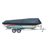 Boat Cover V-hull Runabouts 11-13FT 420D Waterproof Heavy Duty Black 420*270. Fixed Price $23.63.