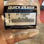 Mercury Quicksilver 22-855622 Elbow Oem New Factory Boat Parts. Fixed Price $7.00.
