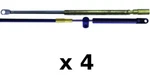 4 Pack 26 Ft Xtreme Gen Control Cables Fits Mercury, Mariner And Mercruiser. Fixed Price $390.15.