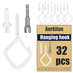 Aorkilan 32-PACK Heavy-duty White Screw Eye Hooks With Safety Clips Metal C.... Fixed Price $22.01.