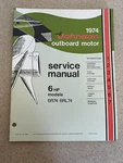 Vintage 1974 Johnson Outboard Motor 6 Hp Models Service Manual # JM-7403. Fixed Price $25.00.