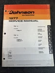 1977 Johnson Outboard Service Manual JM-7708, 70HP 75HP 70EL77 75ER77. Fixed Price $35.00.