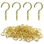 100 Pcs 3/4 Inch Ceiling Cup Hooks Gold Self-tapping Screws Hardware. Fixed Price $15.62.