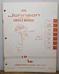 Oem 1970 Johnson Outboard Service Manual 6HP (6R70, 6RL70) Item No. JM-7003. Fixed Price $19.99.