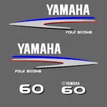 Yamaha 60 Four Stroke Decals Sticker Boat Outboard Cowling Logo Emblem. Fixed Price $59.00.