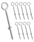 Qwork Bolts, 10 Pack 1/4" X Stainless Steel Long Threaded With. Fixed Price $23.42.