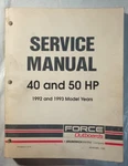 Mercury Force 90-823265 12/1992 & 93 40/50 Hp Model Outboard Service Manual. Fixed Price $39.95.